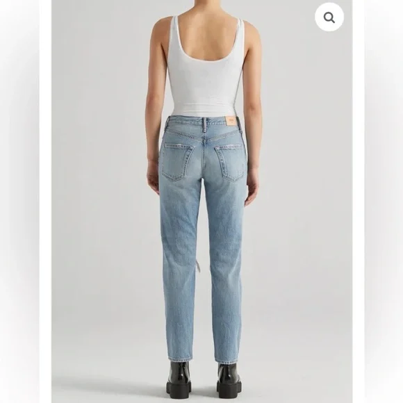 Edwin - Cai High Waist Ripped Straight Leg Jeans- Slayer- 24 - Picture 6 of 11